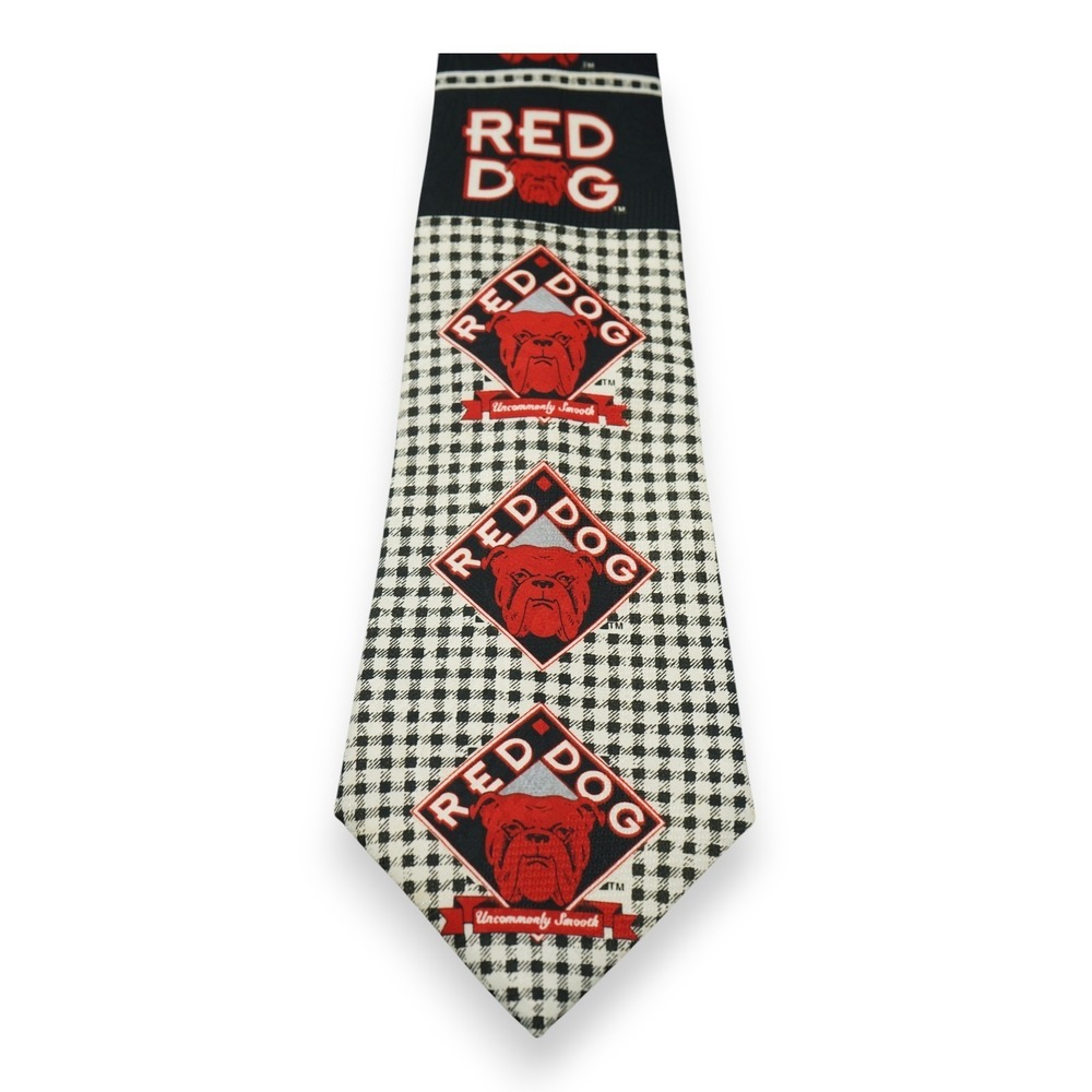 Vintage RED DOG 1995 Plank Road Brewery Neck Tie EUC ~ Made in Korea